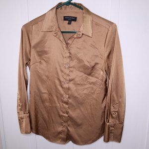 Banana Republic Satin button down Classic shirt Size XS